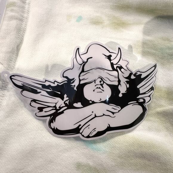 Boy's Lie Drawstring Backpack Bag Soft Cupid Green Turquoise White NWT - Picture 7 of 9